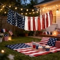 thumbnail image 6 of Nkmbld 4th of July Patriotic Stripe Bunting, Nylon Flag Banner Door Wall Hanging Decor for Independence Day Indoor Outdoor Porch Yard Garden, 6 of 8