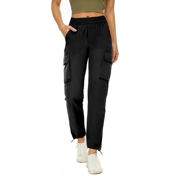 MAWCLS Womens High Waist Cargo Pants Slim Fit Casual Jogger Trousers