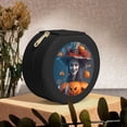 thumbnail image 6 of Fuzoiu Modern Style Pumpkin Witch Print Portable Jewelry Box,Round Mini Leather Travel Jewelry Case,Small Travel Jewelry Organizer,Jewelry Holder for Ring Necklace Earring for Women Girls-Black, 6 of 7