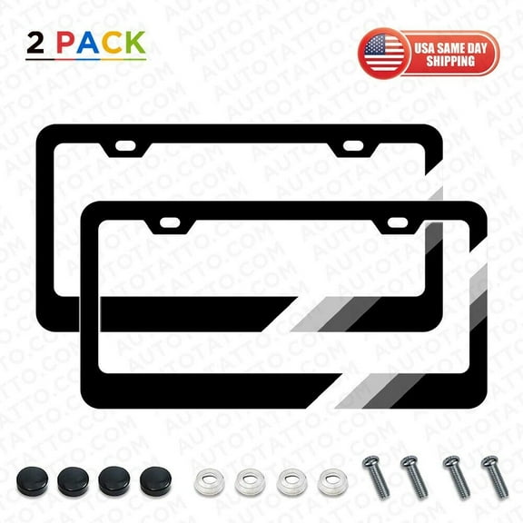 2x Toyota TRD Tri-Color Sport 4x4 Front Rear License Plate Frame Cover Decorate