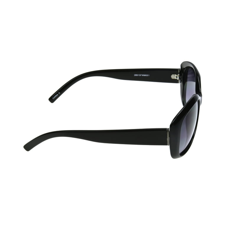 Sunsentials By Foster Grant Women's Rectangle Sunglasses, Black