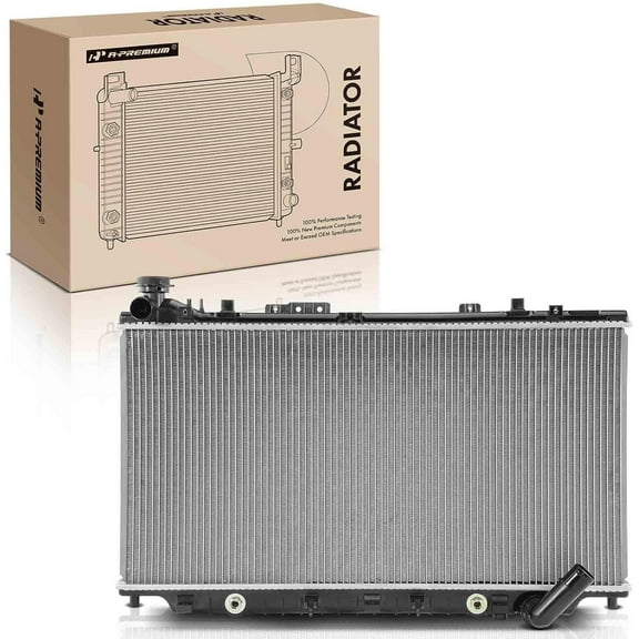 A-Premium Engine Coolant Radiator Assembly with Transmission Oil Cooler Compatible with Chevrolet Caprice 2012-2017, SS 2014-2017, 6.0L 6.2L, Automatic Transmission, Replace# 92456750, 92456751