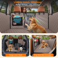 thumbnail image 3 of Backseat Extender for Dogs - Hard Bottom Dog Car Seat Cover for Back Seat, Dog Hammock for Car and SUV, Pet Rear Seat Protector Dogs Travel Bed with Mesh Window & Side Flaps, 3 of 7