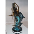 thumbnail image 6 of Nifao Mermaid with 3 dolphins Bronze Statue – Home Decor Sculpture, 16"L x 10"W x 25"H, 6 of 11