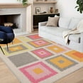thumbnail image 4 of 5'x7' gertmenian printed indoor boho area rug - non slip, ultra thin, super strong, printed rug - home déc carpet mats non slip area rug farmhouse boho carpet boho classroom rug, 4 of 9