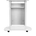 thumbnail image 6 of Lectern Podium Stand, Portable Presentation Stand with 0-90° Adjustable Angle, Mobile Height Adjustable Church Classroom Lecture,  Multi-Function Reading or Laptop Desk with Wheels White, 6 of 27