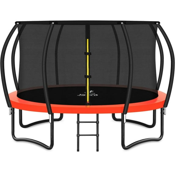 Allviate Trampoline 8FT 10FT 12FT 14FT 16FT, Recreational Trampolines with Enclosure Net and Ladder, Outdoor Anti-Rust Trampolines for Kids and Adults
