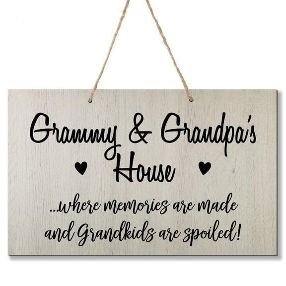 LifeSong Milestones Grammy & Grandpa's House Sign Grandma Grandpa Gifts Wall Hanging Decor