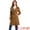 Dark Brown, variant on Women's Strap Cuff Solid Double Breasted Tie Belt Trench Coats Dark Pink S