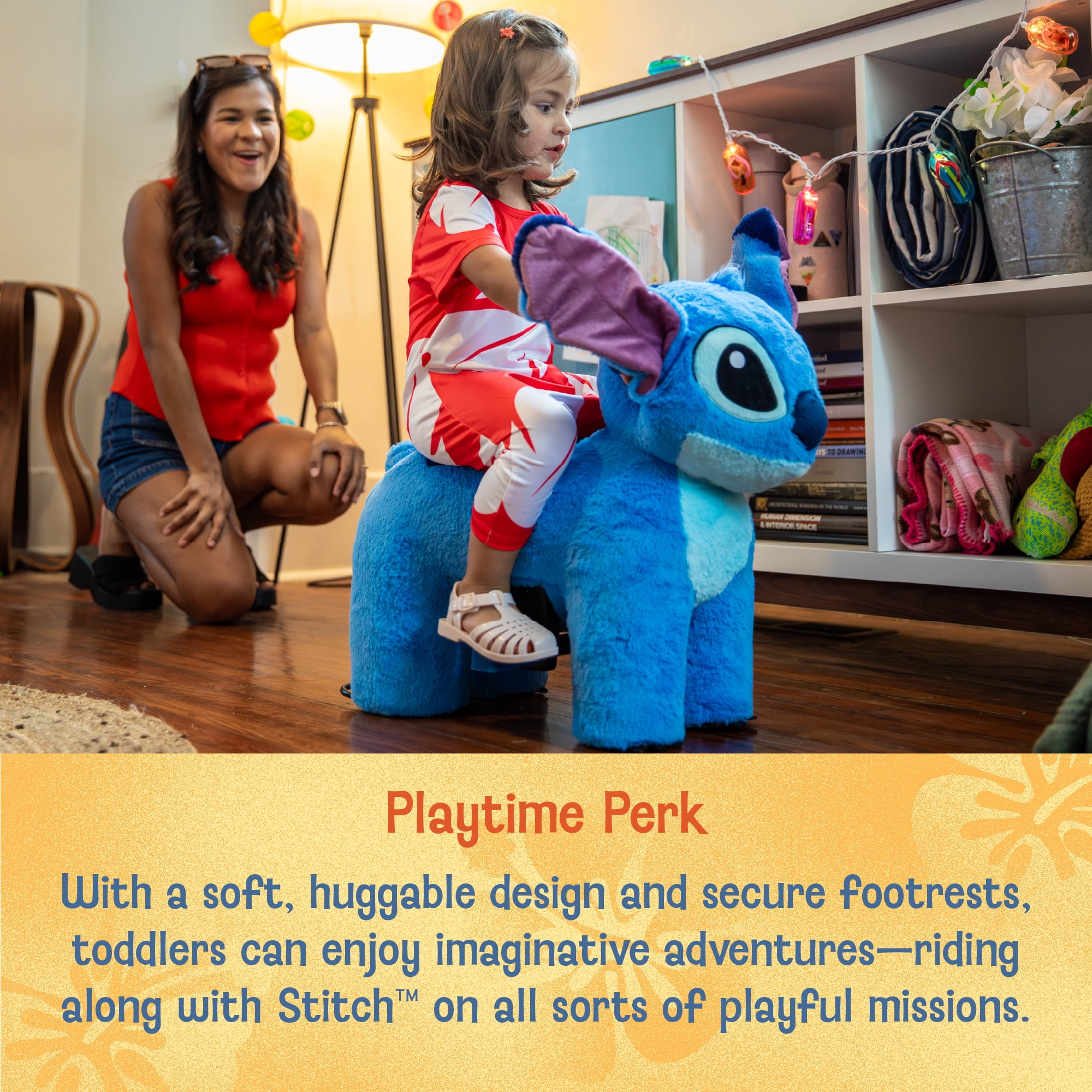 Dynacraft Disney Stitch 6V Plush Electric Ride-On Toy, For Ages 18 Months to 3 Years, 1 Count