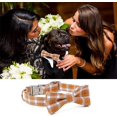 thumbnail image 5 of Paquete de 2 pajaritas para collar de perro de otoño, collar de perro a cuadros con lazo, cómodo y lindo collar de perro, pajarita, regalo para mascotas, medianos y grandes (grande)-Naranja）, 5 of 5