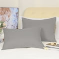thumbnail image 4 of Unique Bargains 2-Pack 1800D Microfiber Solid Pillowcases Deep Grey King, 4 of 8