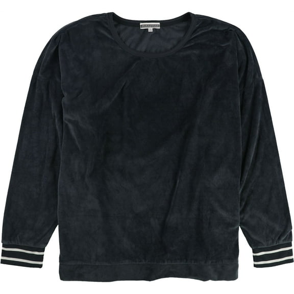 P.J. Salvage Womens Striped Pajama Sweatshirt Top, Blue, Plus Size, 2X