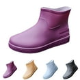 thumbnail image 2 of XIMIN Women's Lightweight Rain Boots Wide Calf Mid Waterproof Rainboots Solid Color Rain Boots Outdoor Non-Slip Boots Short Ankle Boots Garden Boots, 2 of 8