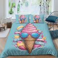 thumbnail image 1 of 3D Ice Cream Printed Comforter Cover Set Children Adult Unique Design Bedding Set Bedroom Decor,Queen (90"x90"), 1 of 5