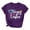 Purple, variant on Fjofpr Short Sleeve Womens Tops under 5 Women's Easter Printed Round Neck Short Sleeved T-shirt Loose Top