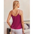 thumbnail image 4 of Ekouaer Womens Camisole V-Neck Spaghetti Strap Sleeveless Top with Cross Back Design, 4 of 6