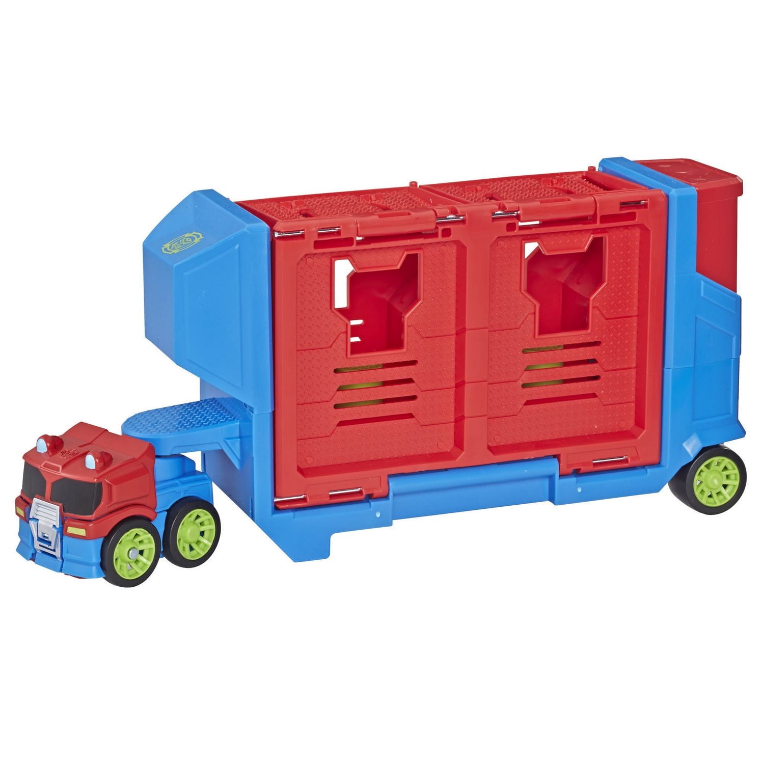 Playskool Heroes Transformers Rescue Bots Academy Flip Racers Optimus Prime Launcher Trailer