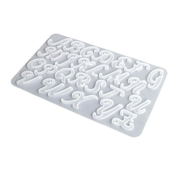 Large Alphabet Mold for Resin Resin Keychain Letter Molds with Hole Alphabet Silicone Epoxy Molds for Keychain Making