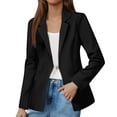 thumbnail image 2 of Casual Blazers for Women 2025 Long Sleeve Single Notch Lapel Collared Business Casual Work Office Jacket, 2 of 6