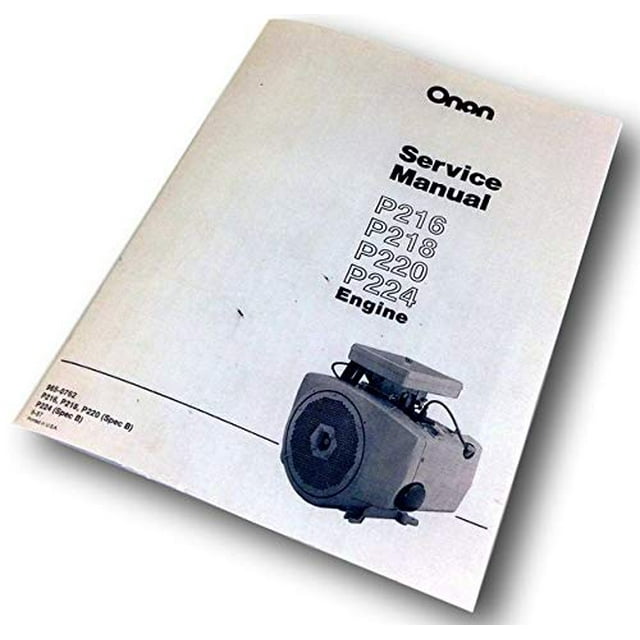 Onan Moteur 16 18 20 24 Hp Manuel de Réparation et de Révision