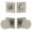 Satin Nickel, variant on Viaggio 628897 Quadrato Solid Brass Single Cylinder Keyed Entry Door Knob Set And Deadbolt