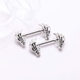 thumbnail image 2 of A Pair of Skeleton Hands of Death Steel Nipple Barbell, 2 of 4