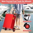 thumbnail image 3 of EDTara 30 Gallon Gasoline Diesel Fuel Caddy, Portable Transfer Tank with Manual Pump and Four-Wheel Design for Vehicle and Equipment Use, 3 of 7
