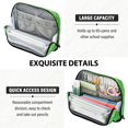 thumbnail image 5 of Standing Pencil Case with Base Large Capacity Stationery Pouch Pen Bag with Zipper for Women Men Green Ink Splatter Pattern, 5 of 7