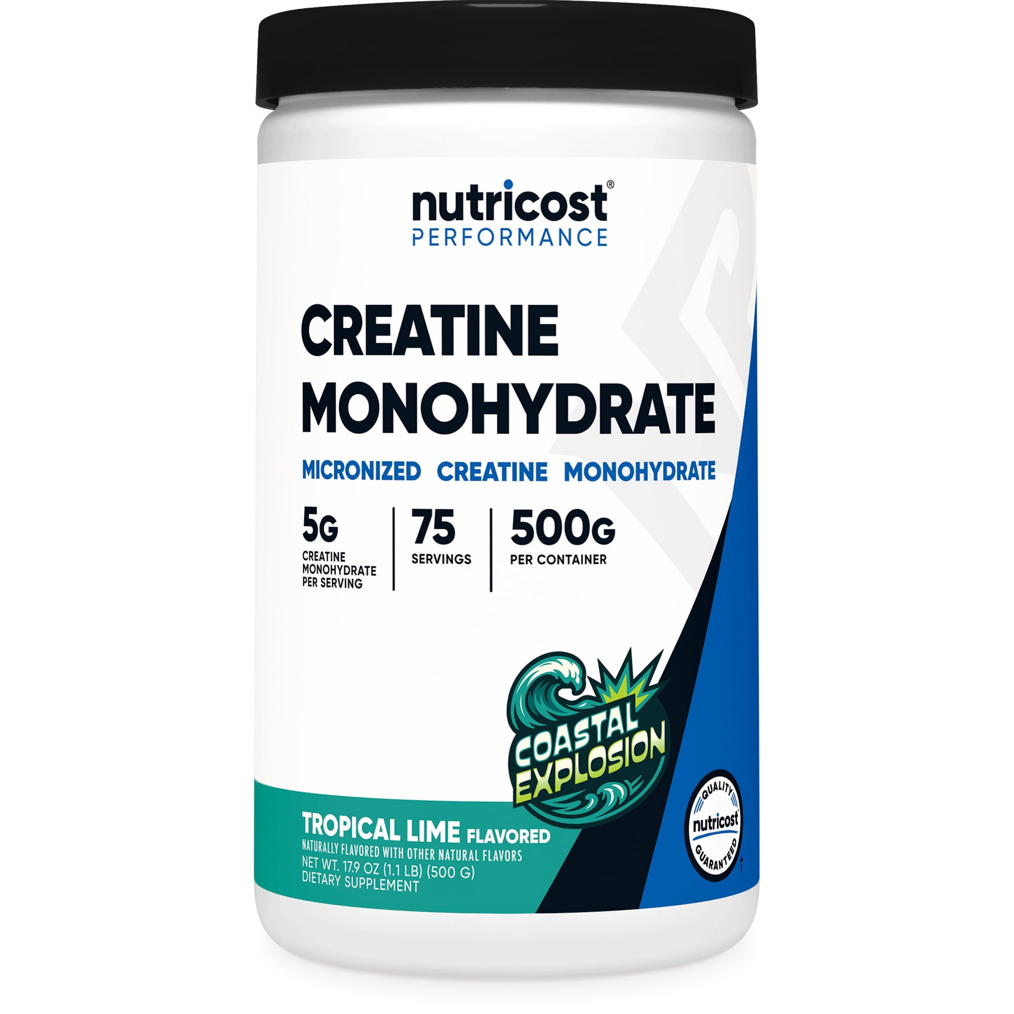 Nutricost Creatine Monohydrate Powder (Coastal Explosion, 500 Gram) - Micronized Creatine Supplement - Vegan, GMO-Free, Gluten Free