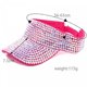 thumbnail image 2 of Diamantes de imitación brillantes, visera deportiva lisa, gorra de verano ajustable, gorras de visera para mujeres, hombres, Golf, tenis, ciclismo, correr y trotar Feliz Sencillez, 2 of 2