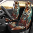 thumbnail image 2 of Pofeuu Pond Meditating Tiger Print Automotive Car Seat Covers Flat Cloth Full Set Seat Covers,Car Seat Covers front seats for Cars Trucks and SUVs(Two packs), 2 of 7