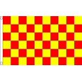 thumbnail image 1 of QIFEIHA Red/Yellow checkered Flag 3x5 Feet Banner Flag, 1 of 3