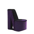 thumbnail image 1 of ORE International Boîte à Bijoux de 9 Pouces de Haut avec Rangement Caché, Design à Talons Hauts, Velours Violet, 1 of 4