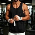 thumbnail image 2 of Mfakffe Tank Tops For Men Lightweight Workout Summer Sleeveless Muscle Gym Shirts Athletic Beach Tee Shirt, 2 of 5