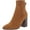 Cognac, variant on Journee Womens Adalia Pull On Stacked Heel Booties