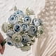 thumbnail image 4 of Decoración de pared de ramo de flores artificiales azul, 4 of 6