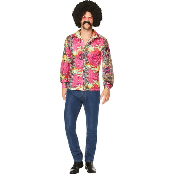Karnival Costumes 60s Flower Power Shirt Men's Costume Large 42-44