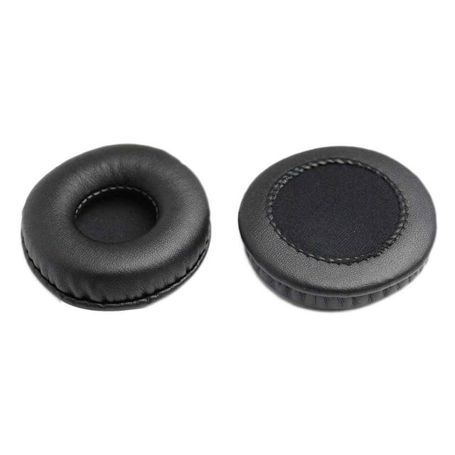 Almohadillas de esponja de PU Injueey para auriculares lavables universales cancelación de ruido Negro 75 mm