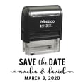 thumbnail image 1 of Printtoo Personalized Black Self Inking Wedding Custom Save The Date Rubber Stamper-58 x 22 mm, 1 of 6