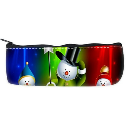 - POPCreation Christmas Snowman School Pencil Case Pencil Bag Zipper Organizer Bag
