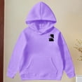 thumbnail image 6 of WhouRiu Big Girl's Hoodies Cat Prints Oversized Hooded Sweatshirt Children Cozy Soft Autumn Winter Hoodies Purple,Sized 11-12, 6 of 6