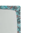 thumbnail image 2 of Ambesonne Christmas Fitted Sheet, Peacocks Snowflakes, Full Size, Sky Blue Red, 2 of 2
