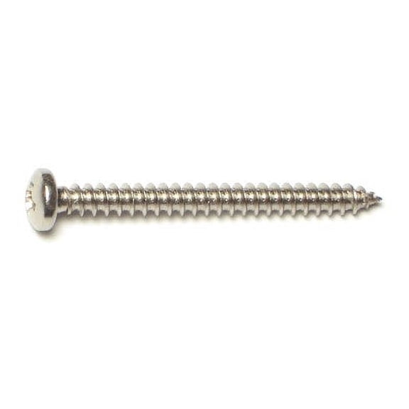 #6 x 1-1/2" 18-8 Stainless Phillips Pan Head Sheet Metal Screws (20 pcs.)