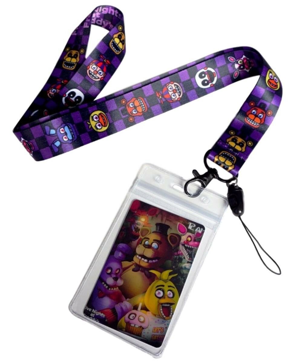 Five Nights At Freddy's LANYARD Keychain with ID HOLDER