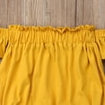 thumbnail image 5 of Toddler Baby Girl Clothes Off Shoulder Tube Top Shirt Bell Bottom Flare Pants Infant Girl Summer Outfits Clothes 3-7T, 5 of 5