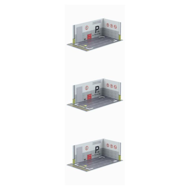 Decodeary Car Model Diorama Parking Scenery 124 DIY for Model Car Stunning and Realistic Type A 3PCS