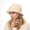 Beige, variant on Women Winter Knit 1920s Vintage Bucket Bowler Hat Round Brim Warm Hat