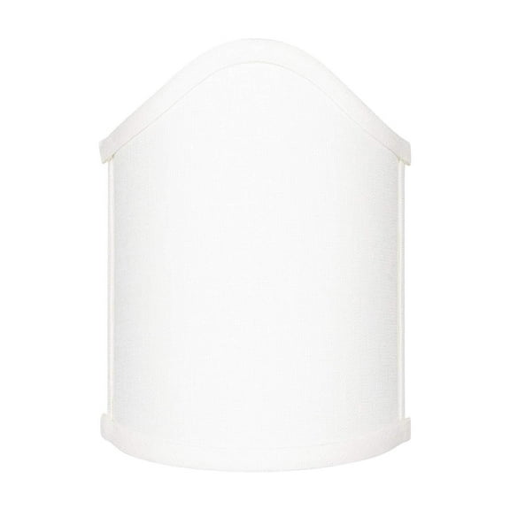 White Linen Scalloped Wall Sconce Shield Clip On Lamp Shade