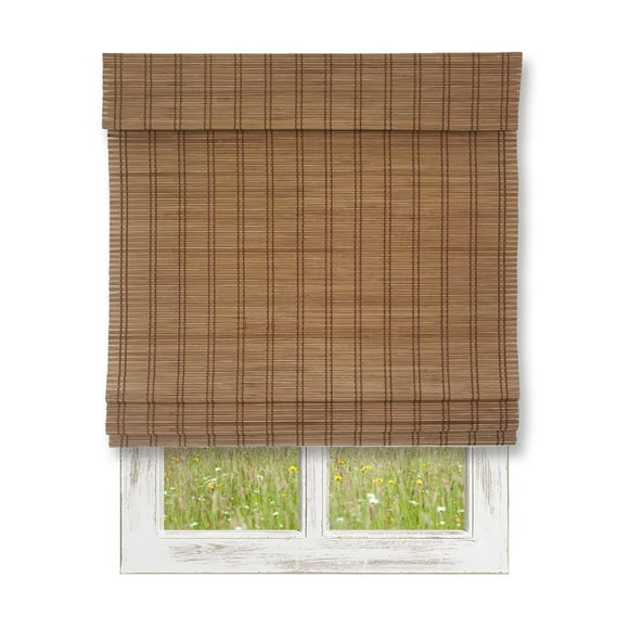 ITY International - Bamboo Window Roman Shade, Cordless, 36" x 72", Brown